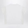 Brunello Cucinelli T-shirt in cotton jersey and organza in white
