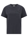 Brunello Cucinelli Shiny Tab T-shirt