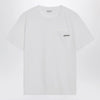 Brunello Cucinelli White cotton T-shirt with Shiny Tab