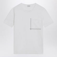  Brunello Cucinelli White cotton t-shirt with shiny pocket