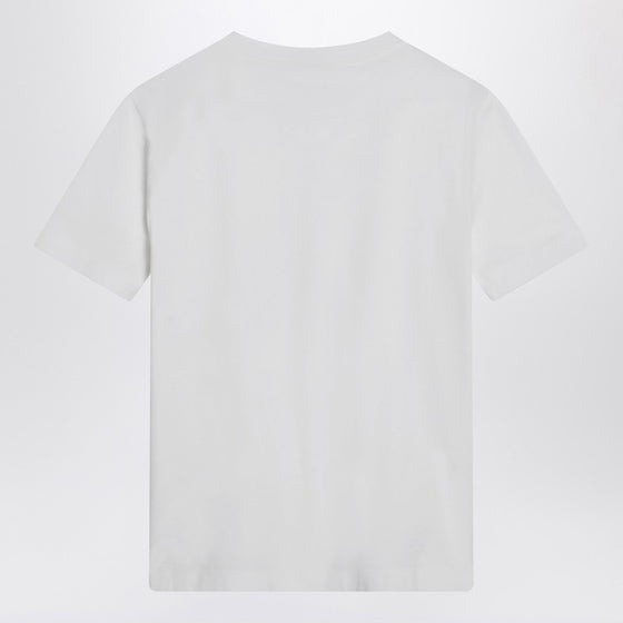 Brunello Cucinelli White cotton t-shirt with shiny pocket