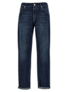 Brunello Cucinelli Logo Embroidery Jeans