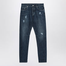  Brunello Cucinelli Washed blue jeans with rips