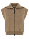 Brunello Cucinelli Shiny Zipper Pull Vest