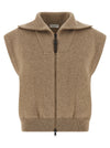 Brunello Cucinelli Shiny Zipper Pull Vest