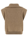 Brunello Cucinelli Shiny Zipper Pull Vest