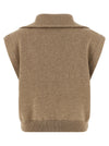 Brunello Cucinelli Shiny Zipper Pull Vest
