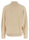 Brunello Cucinelli Shawl Neck Ribbed Sweater