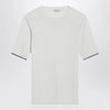 Brunello Cucinelli White cashmere and silk knit top