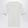 Brunello Cucinelli White cashmere and silk knit top
