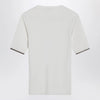 Brunello Cucinelli White cashmere and silk knit top