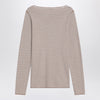 Brunello Cucinelli Sparkling striped sweater in cashmere and silk