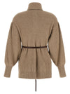 Brunello Cucinelli English Half-ribbed Cardigan