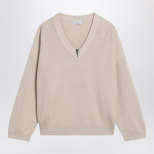  Brunello Cucinelli Butter-coloured cotton sweater