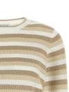 Brunello Cucinelli Striped Cotton Sweater