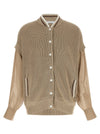 Brunello Cucinelli Organza Sleeve Cardigan
