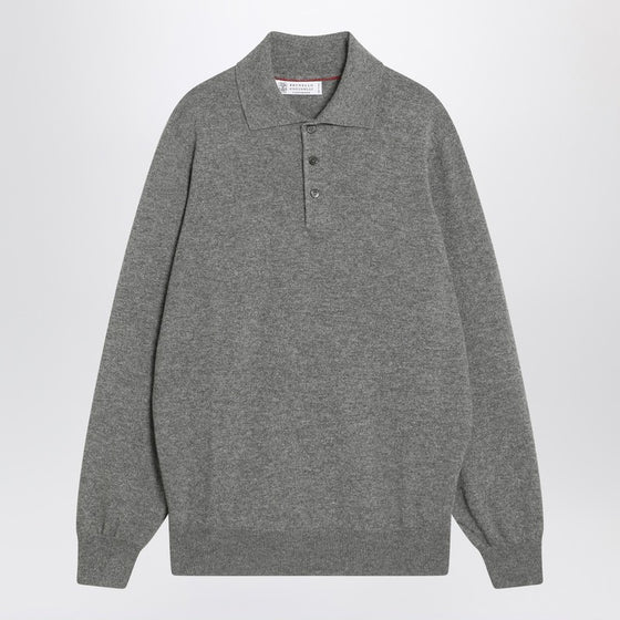 Brunello Cucinelli Gray polo in cashmere
