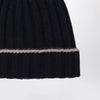 Brunello Cucinelli Ribbed cashmere beanie in navy blue