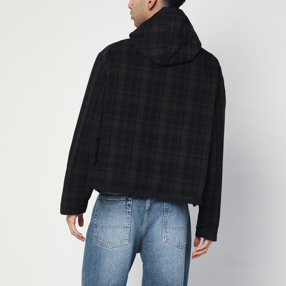 Our Legacy Riviera black/brown jacket with Check pattern