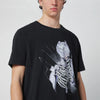 Our Legacy Black T-shirt with Cybernetic Angel print