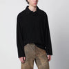 Our Legacy High Twist rugby shirt in black cotton jersey