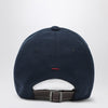 Brunello Cucinelli Navy blue cotton baseball cap