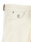 Brunello Cucinelli Logo Embroidery Jeans