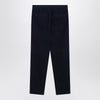 Brunello Cucinelli Navy blue corduroy drawstring pants