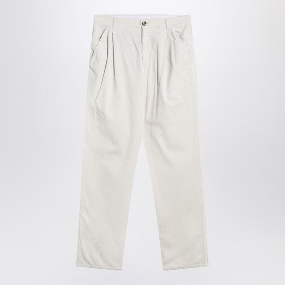 Brunello Cucinelli White corduroy pants