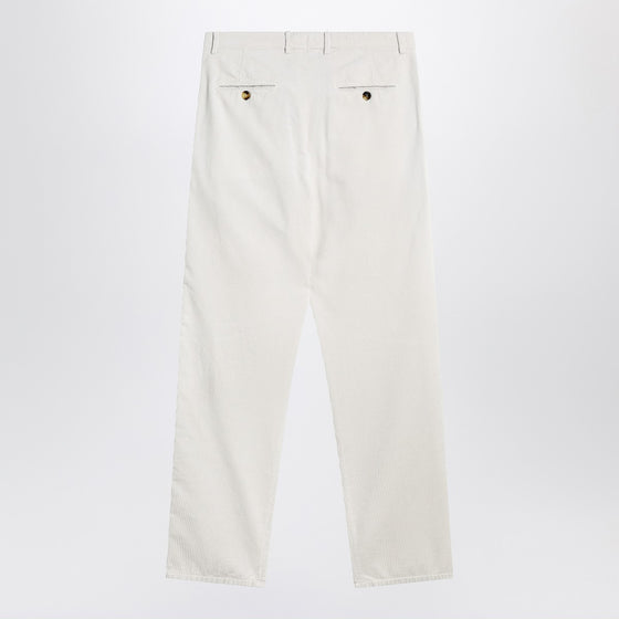 Brunello Cucinelli White corduroy pants