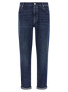 Brunello Cucinelli Logo Embroidery Stretch Jeans