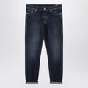 Brunello Cucinelli Blue washed jeans with turn-up hem