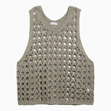  Brunello Cucinelli Dark green perforated cotton-blend tank top