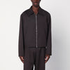 Our Legacy Brown zip-up wool jacket