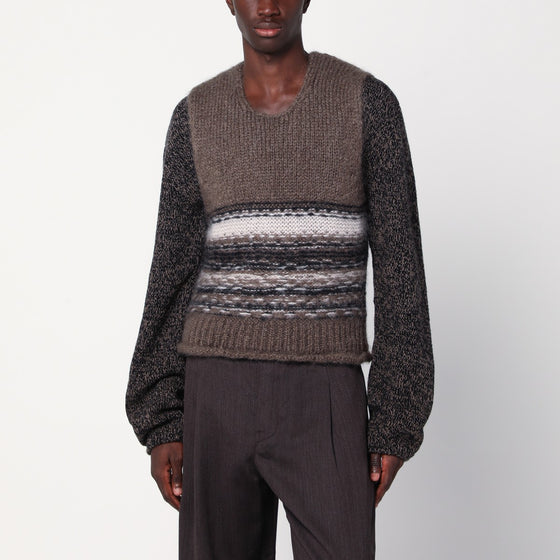 Our Legacy Brown mohair and wool waistcoat