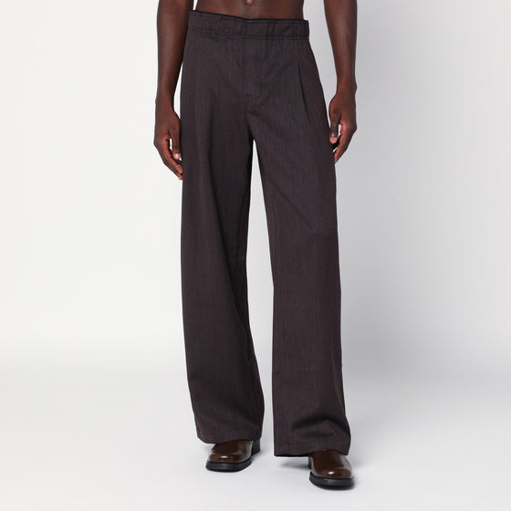 Our Legacy Brown wide-leg wool trousers