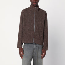  Our Legacy Brown textured zip-up jacket