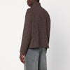 Our Legacy Brown textured zip-up jacket