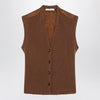 Max Mara Brown wool-cashmere gilet