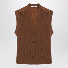 Max Mara Brown wool-cashmere gilet