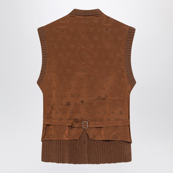 Max Mara Brown wool-cashmere gilet