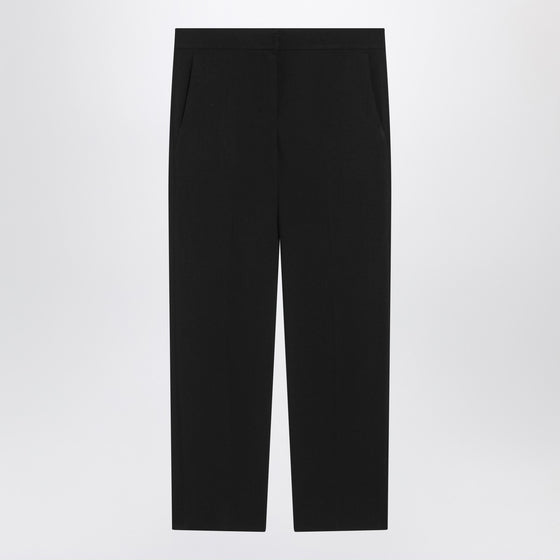 S Max Mara Black slim gabardine trousers