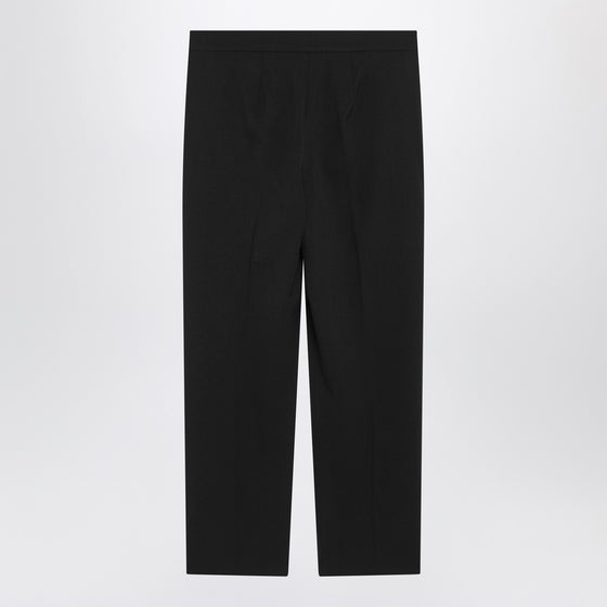 S Max Mara Black slim gabardine trousers