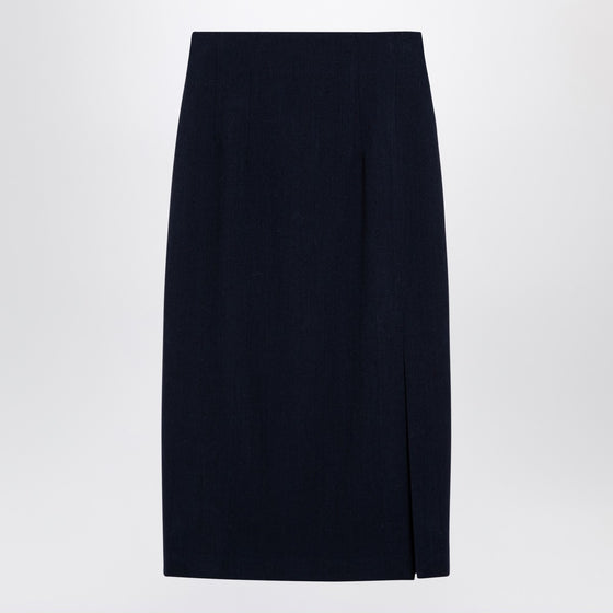 Margaux Lönnberg Navy blue wool-blend Marlo skirt