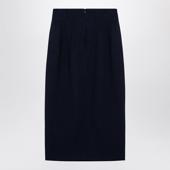 Margaux Lönnberg Navy blue wool-blend Marlo skirt