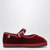 Piedàterre Venezia Burgundy velvet Mary Jane shoes