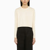 LouLou De Saison Ivory cotton crew-neck jumper