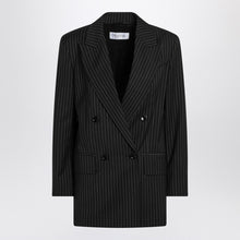  Max Mara Black pinstriped double-breasted wool jacket