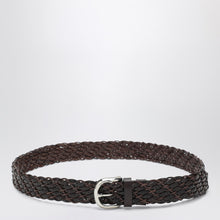  Brunello Cucinelli Brown woven leather belt