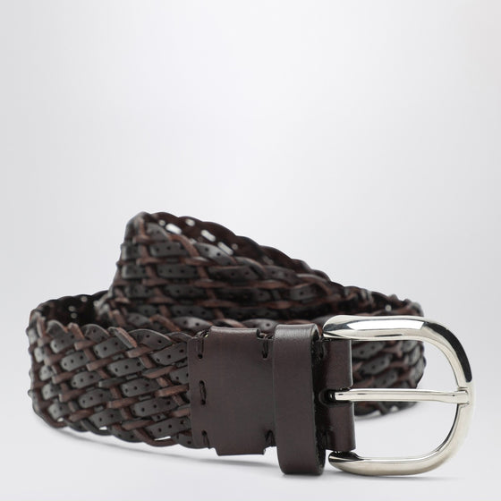 Brunello Cucinelli Brown woven leather belt